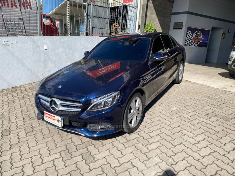 MERCEDES-BENZ - C 180 - 2014/2015 - Azul - Sob Consulta